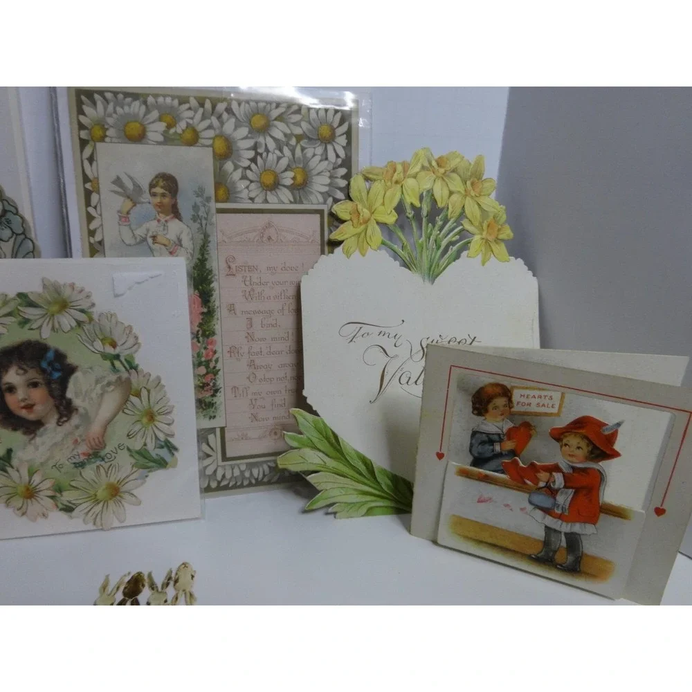 Antique German Die Cut‎ Victorian Valentines Early 1900s Germany & More